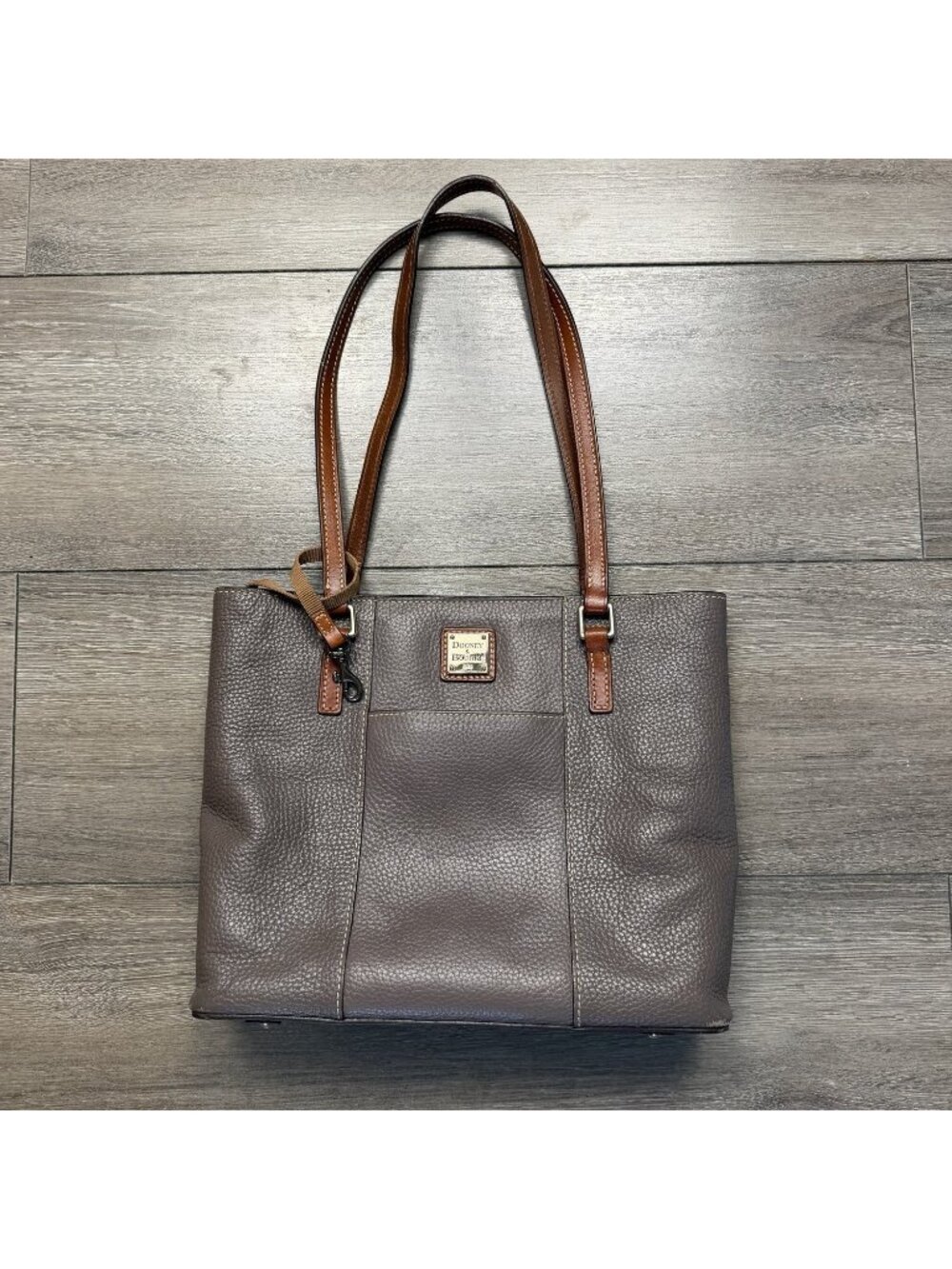 Dooney & Bourke Pebble Grain Small Lexington Tote Brown Leather Handbag